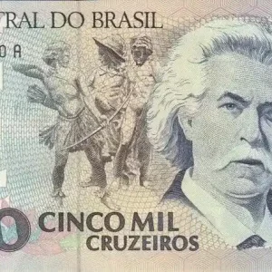 Dernière Chance Billet Brésil 5000 Cruzeiros Carlos Gomes - Piano - 1993 Série A.5742