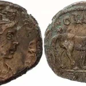 Rome - Provinces 1 As, Alexandrie (Troade) - Tychè, Cheval (250-268) Authentique