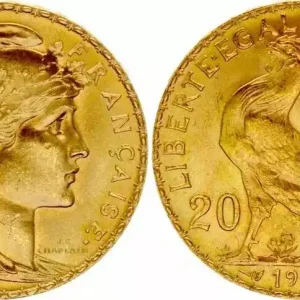 France 20 Francs Marianne - Coq 1908 Original