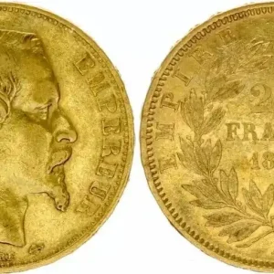 Livraison Mondiale France 20 Francs Napoléon III Tête nue - 1856 A Paris