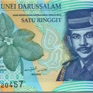 Billet Brunéi 1 Ringgit Sultan J.A.H. Bolkiah - Polymer - 1996 Expédition Rapide