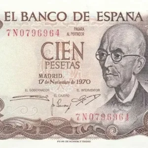 Billet Espagne 100 Pesetas 1970 - Manuel de Falla Seulement Aujourd’hui