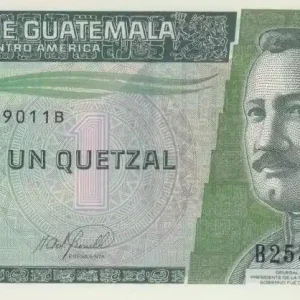 Billet Guatemala 1 Quetzal 2006 - Gal J.M. Oreliana - Banque Centrale - Polymer Livraison Express