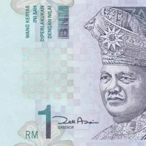 Billet Malaisie 1 Ringitt T.A. Rahman - Fleurs et montagne - 1998 Gros Lot