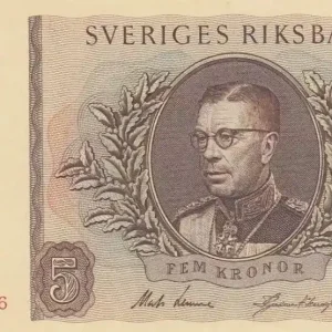 Billet Suède 5 Kronor Roi Gustaf VI - Série AA - 1954 Affaire À Saisir