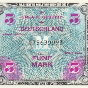 Promotion Saisonnière Billet Allemagne 5 Mark Impr. américaine - 1944