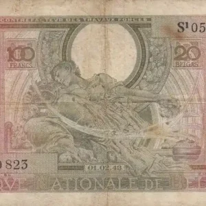 Billet Belgique 100 F Roi Albert et Reine Elisabeth - 1943 Expédié Aujourd’hui