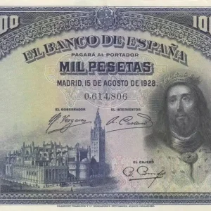 Billet Espagne 1000 Pesetas Saint Fernando - 1928 Soldes