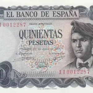 Billet Espagne 500 Pesetas 1971 - Jacinto Verdaguer - Vignolas d'Oris Premium