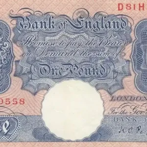 Billet Royaume-Uni 1 Pound Britannia - Série D81H - Sign Peppiatt - 1940/1948 Seulement Aujourd’hui