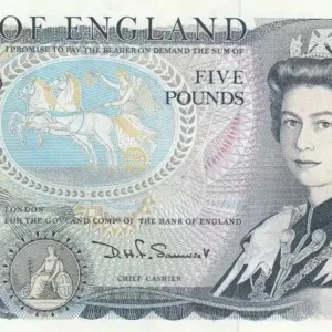 Billet Royaume-Uni 5 Pounds Elisabeth II - Duc de Wellington - 1980/1987 En Vogue