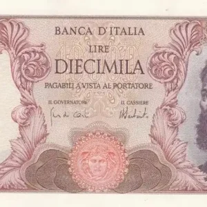 Réduction Billet Italie 10000 Lire Michelange - 1975