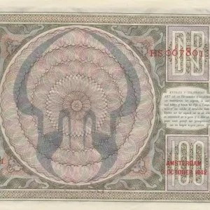 Billet Pays-Bas 100 Gulden Portrait de femme - 1942 Prix Bas