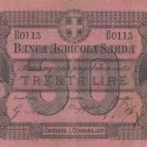 Meilleure Qualité Billet Italie 30 Lire Nonne - 1877