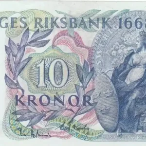 Billet Suède 10 Kronor Svea - Ancienne Banque - 1968 - Neuf - P.56 Fait Main