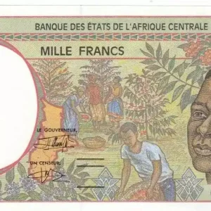 Billet BEAC 1000 Francs Cueillette du café - Exploitation Forestière - 2000 Meilleur Prix