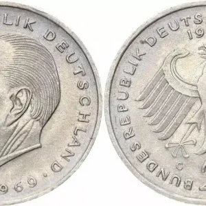 Réduction Allemagne 2 Mark Theodore Heuss - 1969 G