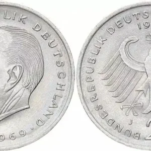 Allemagne 2 Mark Theodore Heuss - 1969 J Dernière Chance