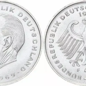 Vente Directe Allemagne 2 Mark Theodore Heuss - 1977 F