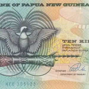 Remise Billet Papouasie-Nouvelle-Guinée 10 Kina Oiseau de Paradis - Artisanat - Série NEQ - 1988