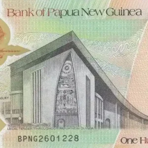 Pas Cher Billet Papouasie-Nouvelle-Guinée 100 Kina Parlement - 35 ans de la Banque Centrale - Série BPNG - 2008