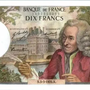Billet France 10 Francs Voltaire - 05-03-1970 Série J.574 Solde