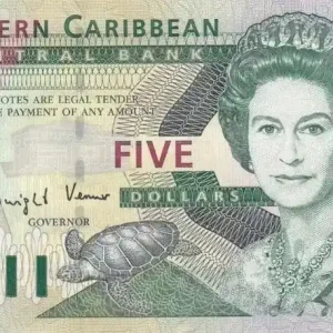 Dernière Chance Billet Iles des Caraïbes 5 Dollars - Elizabeth II - Maison de l'amiral - Saint Vincent (V) - 2003
