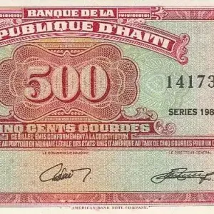 Acheter Direct Billet Haïti 500 Gourdes - Alexandre Pétion - Armoiries - 1988