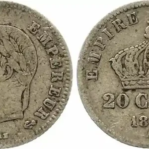France 20 Centimes Napoléon III Tête Laurée - 1866 A Argent Premium