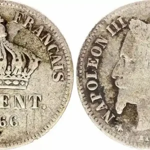 Nouvel Arrivage France 20 Centimes Napoléon III Tête Laurée - 1866 A