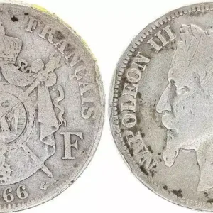 France 2 Francs Napoléon III - Armoiries 1866 A Paris Expédition Rapide