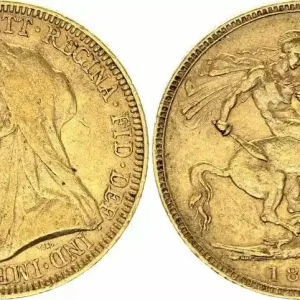 Vente Directe Royaume-Uni 1 Souverain Victoria - St George et dragon - 1893