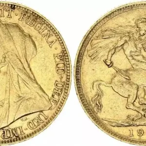 Prix Cassé Royaume-Uni 1 Souverain Victoria - St George et dragon - 1893