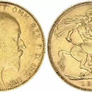 Produit De Marque Royaume-Uni 1 Souverain Edouard VII - St George et dragon 1908