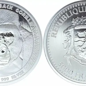 Dernière Chance Congo (République du) 5000 CFA Gorille - Once Argent 2016