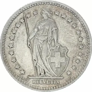 Offre Du Jour Suisse 1 Franc Helvetia - 1921 B Berne - TTB+