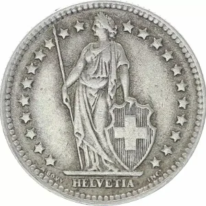 Suisse 1 Franc Helvetia - 1940 B Berne Authentique
