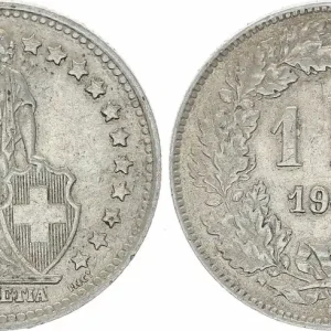 Suisse 1 Franc Helvetia - 1946 B Berne Livraison Gratuite