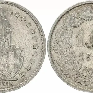 Suisse 1 Franc Helvetia - 1964 B Berne Prix Promo