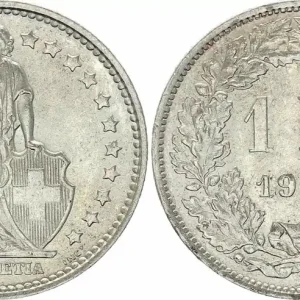 Suisse 1 Franc Helvetia - 1966 B Berne Dernière Chance
