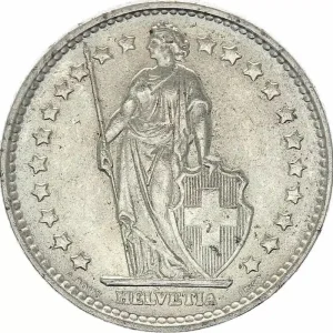 Suisse 1 Franc Helvetia - 1967 B Berne Commander Maintenant