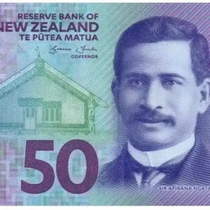 Fait Main Billet Nouvelle-Zélande 50 Dollars Apirana Ngata - Kokako - 2016 Polymer