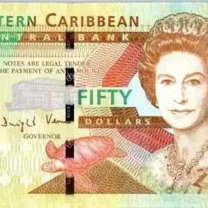 Marque Billet Iles des Caraïbes 50 Dollars Elisabeth II - Fort de Brimstone Hill - 2016