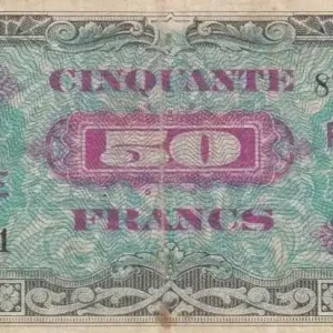 Billet France 50 Francs Impr. américaine (France) - 1945 Série 3 Gros Lot