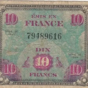 Meilleure Vente Billet France 10 Francs - Impr. américaine (drapeau) - 1944 - Sans série - TB - VF.18.01