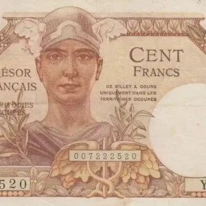 Achetez Aujourd’hui Billet France 100 Francs Mercure, Trésor Français - 1947 - Série Y.3