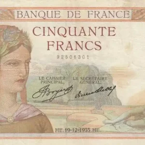 Livraison Mondiale Billet France 50 Francs Cérès - G.3701 - 1935