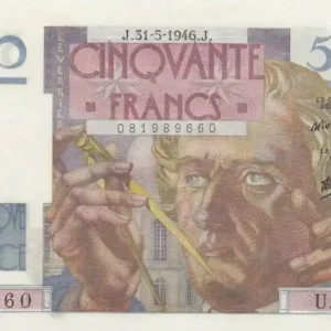 Marque Billet France 50 Francs Le Verrier - U.33 - 1946