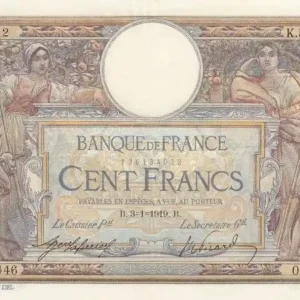 Livraison Gratuite Billet France 100 Francs Luc Olivier Merson - Sans LOM - 1919