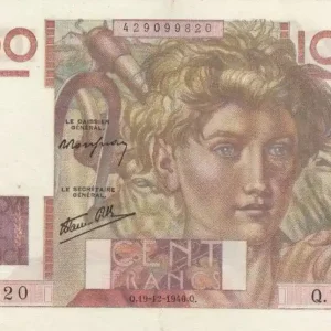 Paiement Sécurisé Billet France 100 Francs Jeune Paysan - Q.172 - 1946